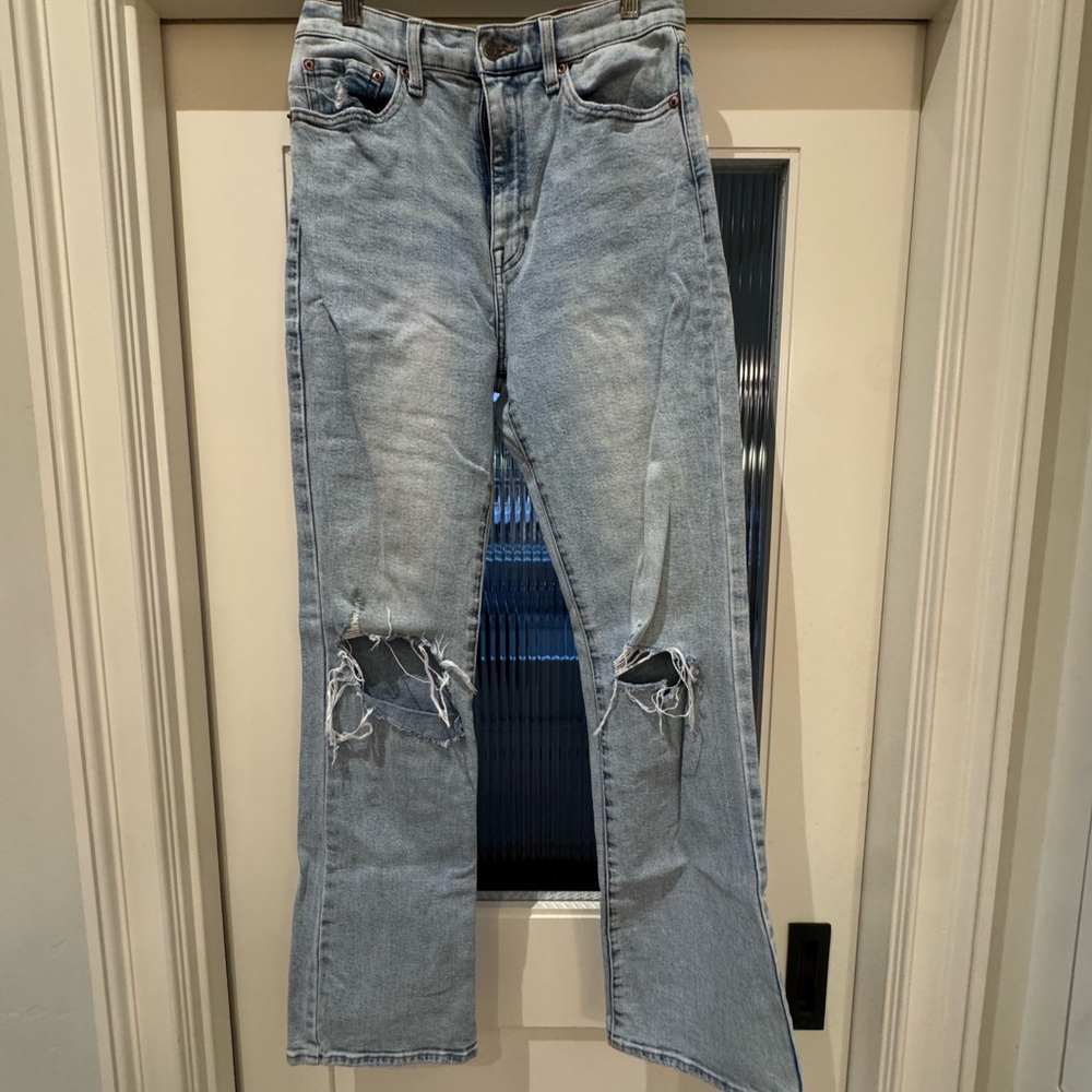 Pistola High Rise Ripped Denim Jeans
